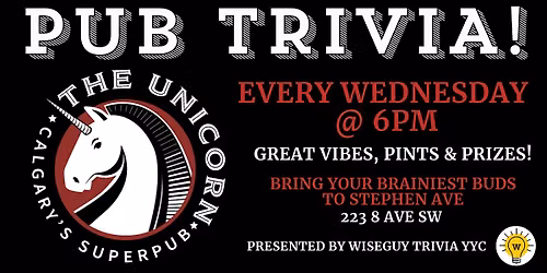Wednesday Night Trivia at The Unicorn! - Calgary