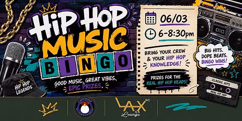 Hip Hop Music Bingo