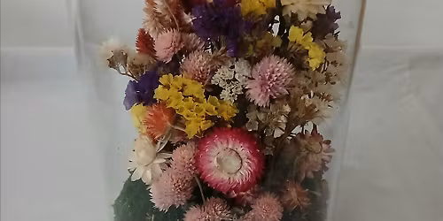 Glass Dried Flower Cloche Craft