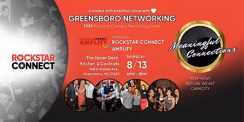 Free Greensboro Rockstar Connect Networking Event (August , NC)