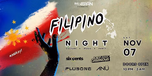 InvAsian X Iris Presents: Filipino Night @ BMH| Sat, Nov 7th!