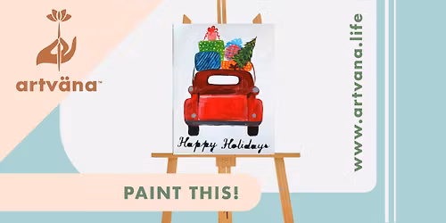 Artvana Holiday Paint & Sip at Cranes Castle in Bremerton December 2025