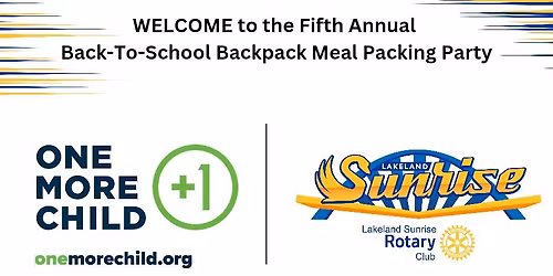 Fifth Annual Back To School Backpack Meal Packing Party