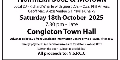 Charity Northern Soul event in aid of NSPCC