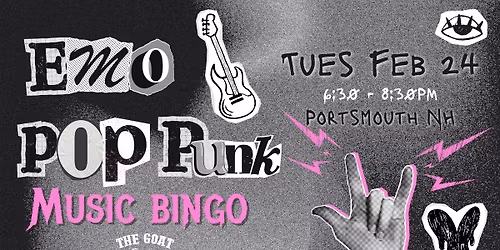Emo Pop Punk Music Bingo