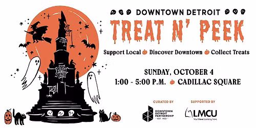 Artwork published for Downtown Detroit Treat n’ Peek sponsored by Lake Michigan Credit Union