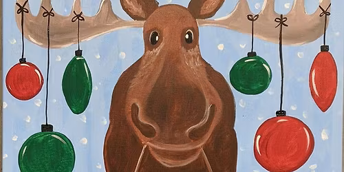 Christmas Moose Canvas Class
