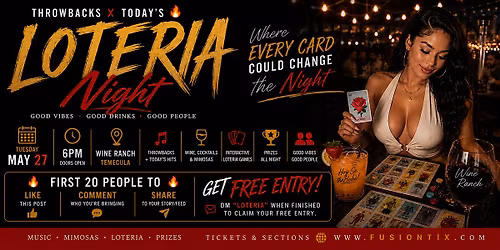 Fusion\u2019s Wine Me Up Wednesday Loteria Night Murrieta