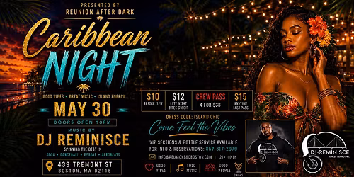 CARIBBEAN NIGHT \u2014 REUNION AFTER DARK