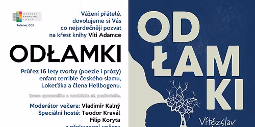 K\u0158EST KNIHY V\u00cdT\u011aZSLAVA ADAMCE OD\u0141AMKI