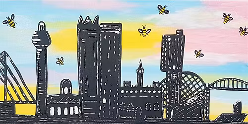 Paint Manchester Skyline with Bees, Manchester