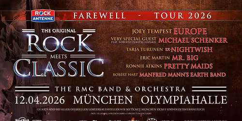 ROCK MEETS CLASSIC 2026 | The Final Countdown Tour 2026 | M\u00fcnchen
