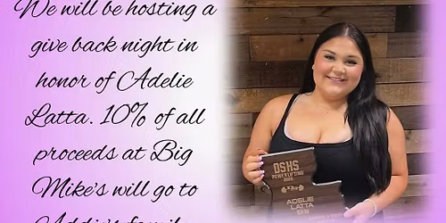 Giveback for Adelie Latta @ Big Mike\u2019s 