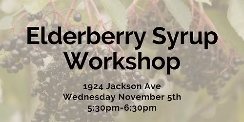 Elderberry Syrup Workshop