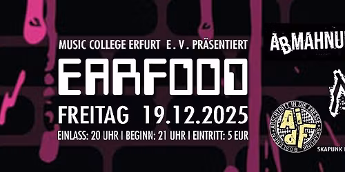 Earfood-Konzert am 19.12.2025
