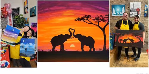 BYOB Sip & Paint Class \u201cElephants at Sunset\u201d