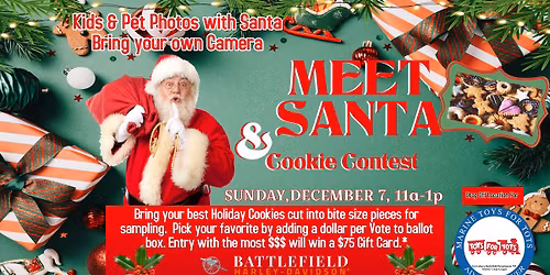 Meet Santa 11am-1pm & Christmas Cookie Contest 12pm-2pm