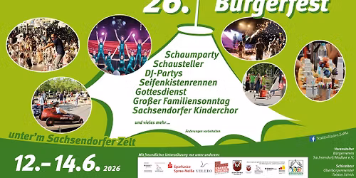 \u2764\ufe0f Unser Viertel, unser Fest: Feiert mit uns das 26. Sachsendorfer B\u00fcrgerfest!