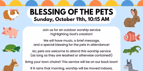 Pet Blessing Worship Service