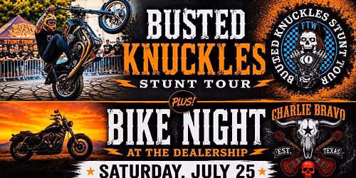 Busted Knuckles Stunt Show & Bike Night at the Shop