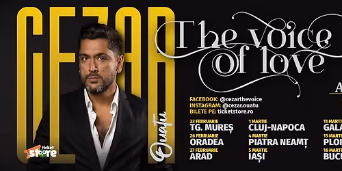 CEZAR OUATU \u2013 THE VOICE OF LOVE - Bucuresti