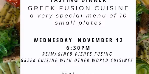 Greek Fusion Cuisine: A Tasting Dinner in Ten Small Plates