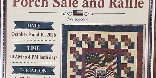 Blennerhassett Quilt Guild Porch Sale