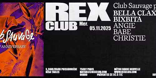 Club Sauvage 3rd anniversary w\/ Bella Claxton & Bixbita & more