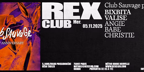 Club Sauvage 3rd anniversary w\/ Bixbita, Valise & more