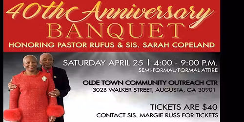 40th Pastoral Anniversary Banquet 