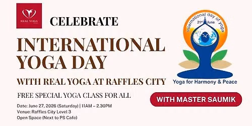 International Yoga Day With Real Yoga @ Raffles City