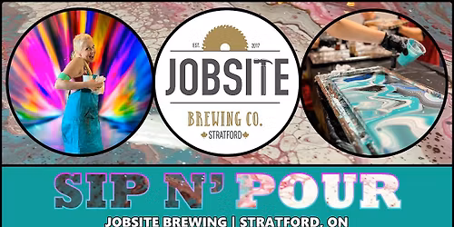 Acrylic Pour Workshop at Jobsite Brewing | STRATFORD
