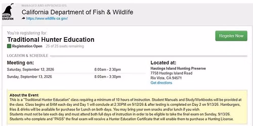 Hunter Education Class
