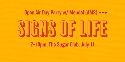 Open Air Day Party w\/ Mendel (AMS), UWM (LIVE), Crispy Jason (LIVE) +++