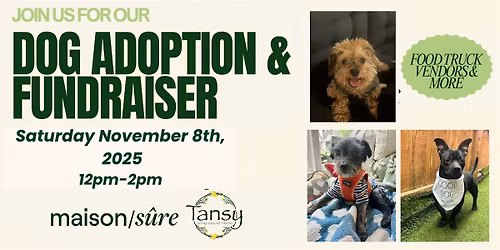 Dog Adoption & Fundraiser with Maison Sure Foundation