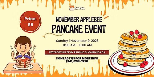 November Applebee Pancake Event