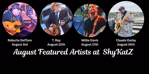 Featured Artists for Singer-Songwriter Night In August