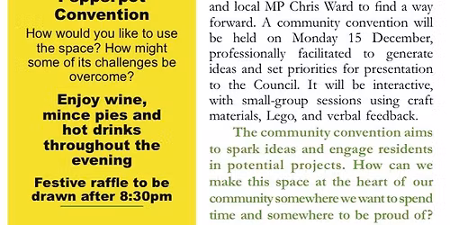 Have Your Say: A Community Convention on the future of the Pepperpot and its environs