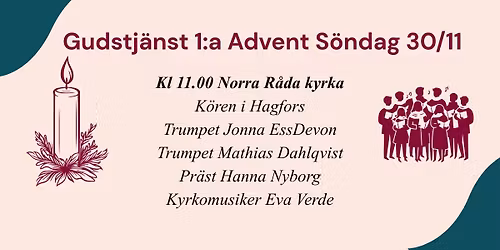 Gudstjänst 1:a Advent 