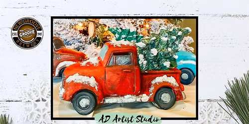 Ceramic Truck & Tree Brushes & Brews at New Groove