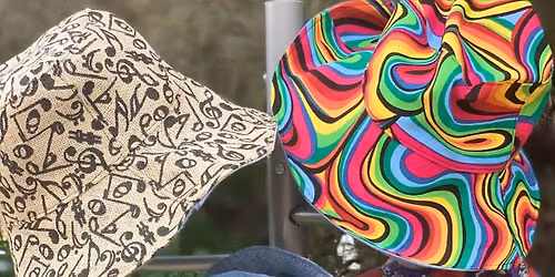 Upcycled Textiles Reversible Bucket Hat in an Arvo (Gumeracha)