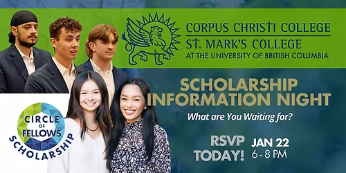 Scholarship Information Night at Corpus Christi College at UBC