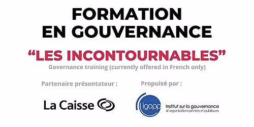 Formation en gouvernance : les incontournables | Cohorte no. 21