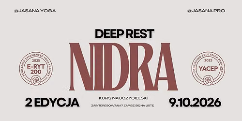 DEEP REST NIDRA kurs nauczycielski II EDYCJA