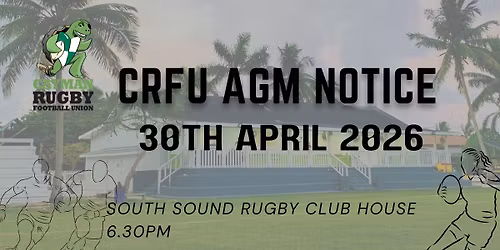 CRFU AGM 2026 - 30th April 2026