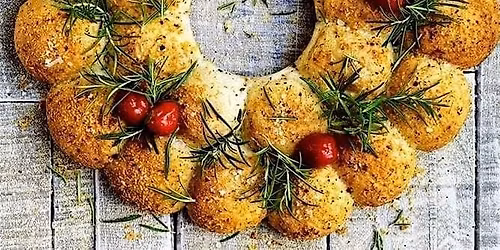 Christmas Bread Making Workshop, Spelt wreath, biscotti and mince pies