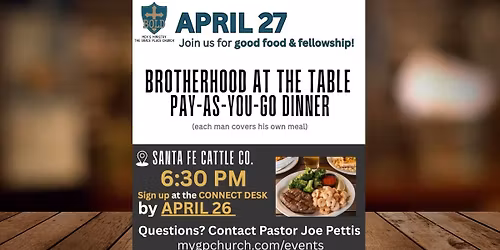 Brotherhood at the Table Men's Dinner