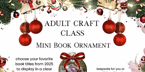 Adult Craft Class-Mini Book Ornaments