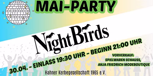 Mai-Party 2026 mit den NightBirds