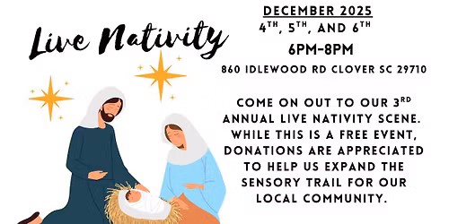 Live Nativity Scene  6pm-8pm